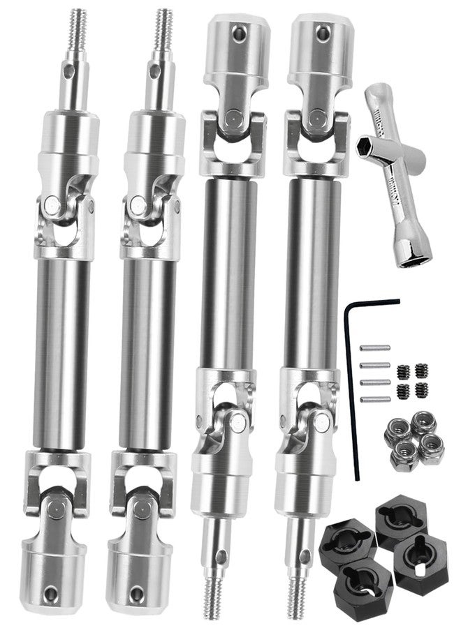 مجموعة ترقية محور نقل الحركة RCHuiWow RC لسيارات Granite/Senton 4x4 3S Blx (Mega 550)/Vorteks 3s blx بمقياس 1/10، أعمدة نقل حركة من الفولاذ المقوى CVD مع رأس سداسي، 4 قطع، فضي - Image 1